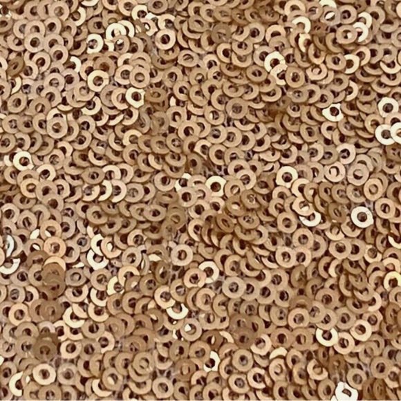 Y2k Coldwater Creek, “time to shine “ gold mini sequence dress, vintage90s - Picture 4 of 7